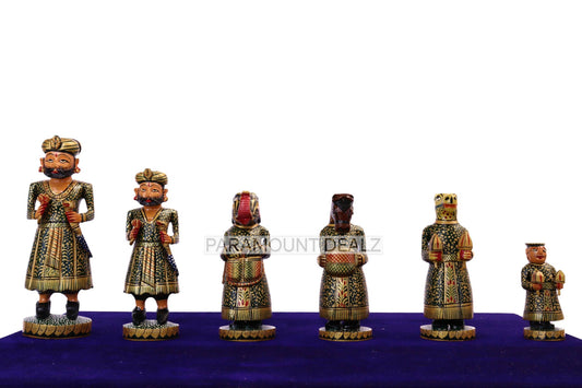 Wooden Indian Musical Theme Chess Broad Pieces -  6