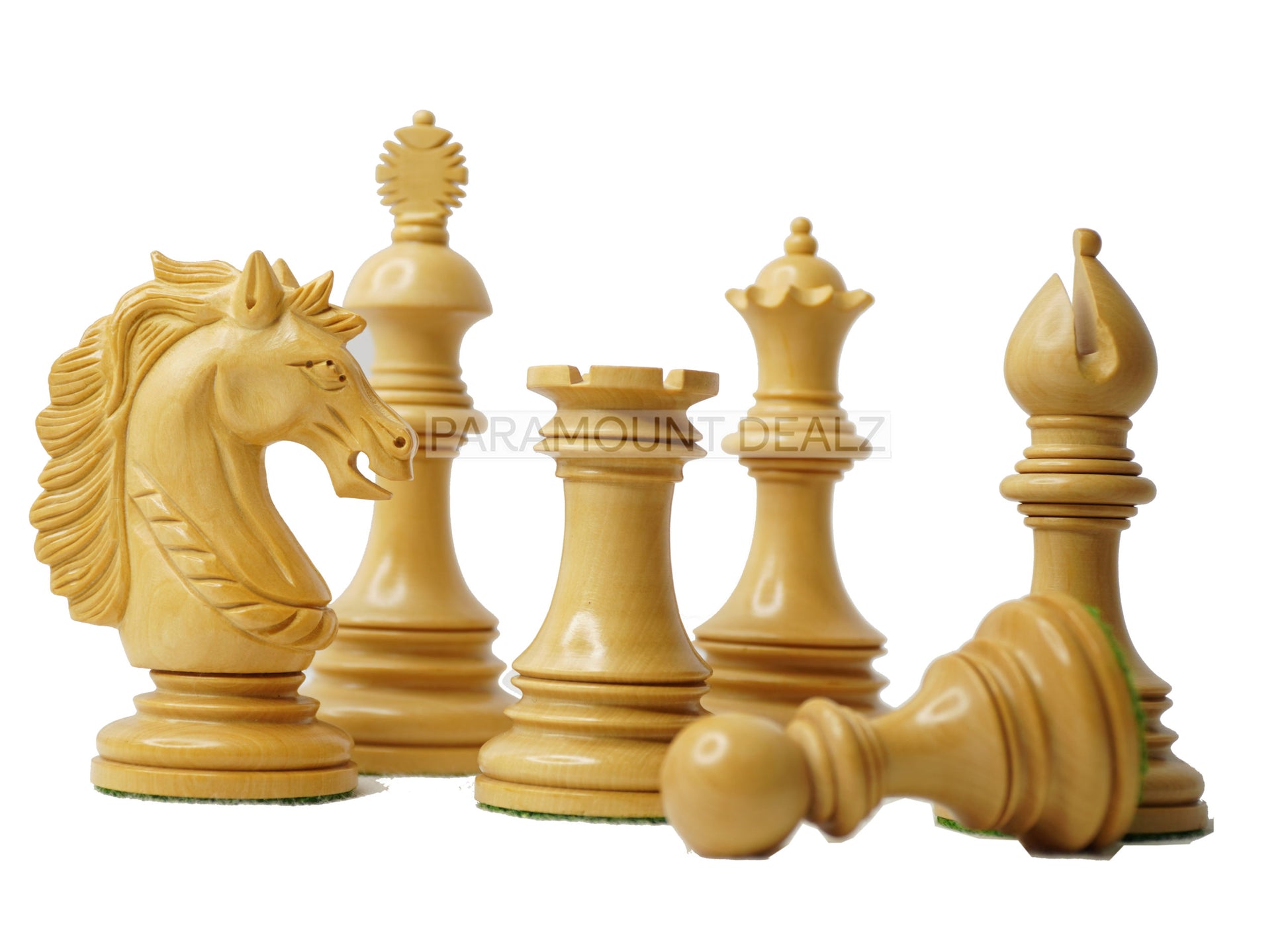 WOODEN CHESS PIECES SET