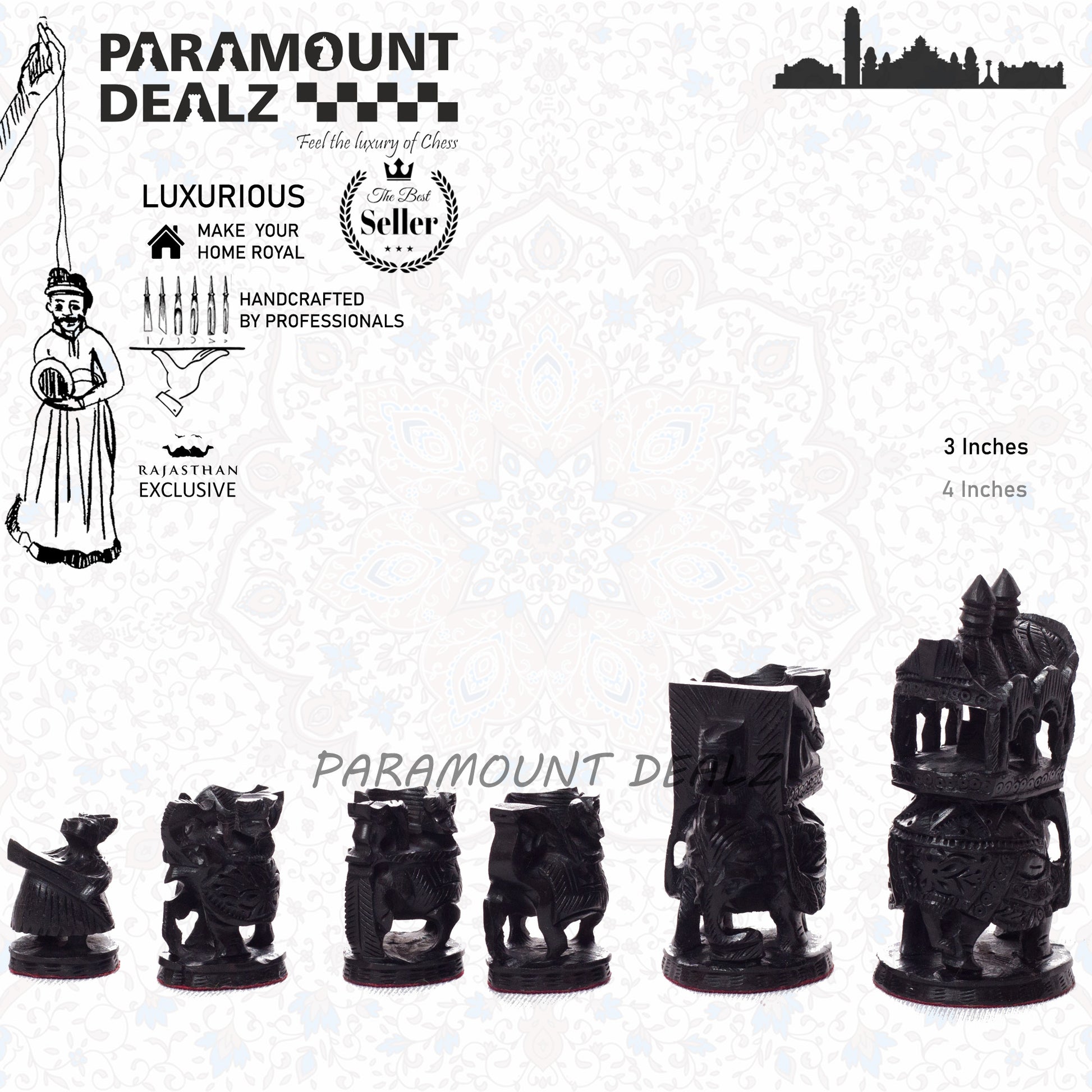 Royal Maharaja Handcrafted Chess Pieces set