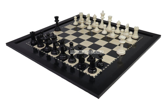 Paramount Dealz Wooden Laminated Chess Board Game Set with Pieces and Carry Case | Handcrafted and Made from  Engineering Wood