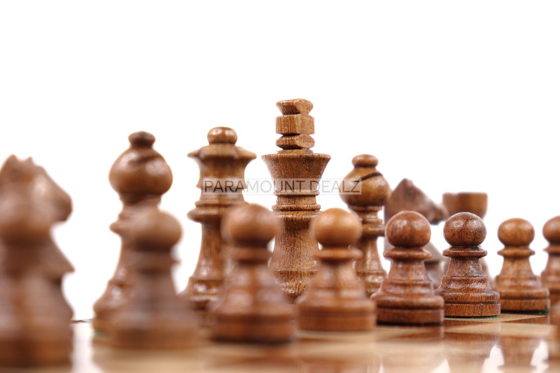 Paramount Dealz Personalized Quote Special Folding Wooden Chess Board Game Set