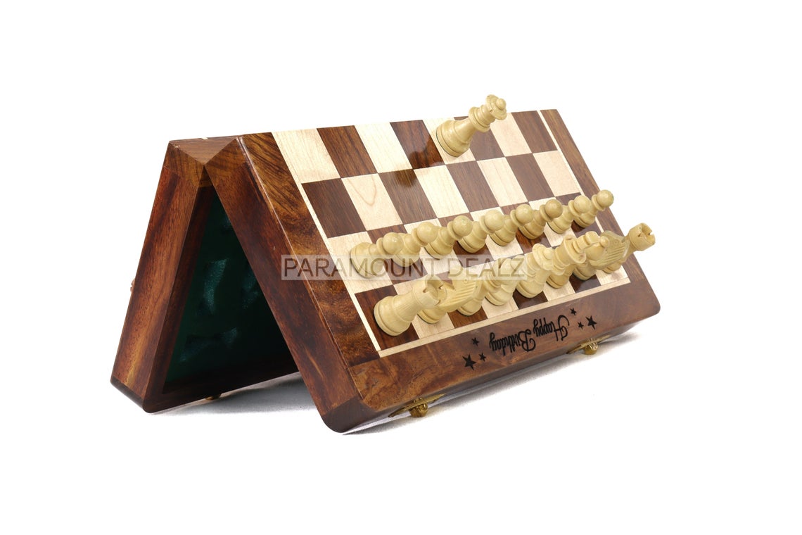 Pramount Dealz Happy Birthday Personalized Wooden Magnetic Chess Board