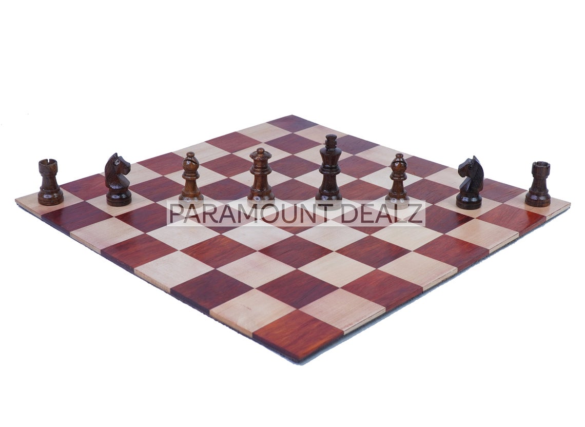 Personalized Queen Gambit Roll Up Wooden Chess Board Game