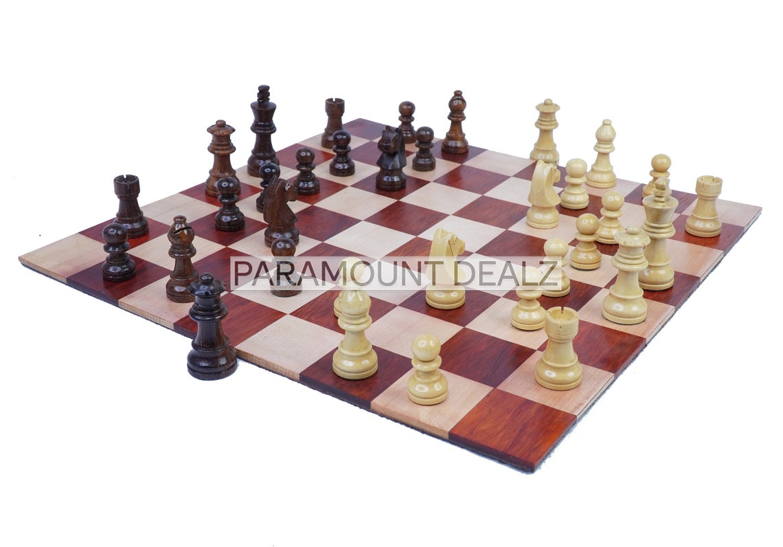 Personalized Queen Gambit Roll Up Wooden Chess Board