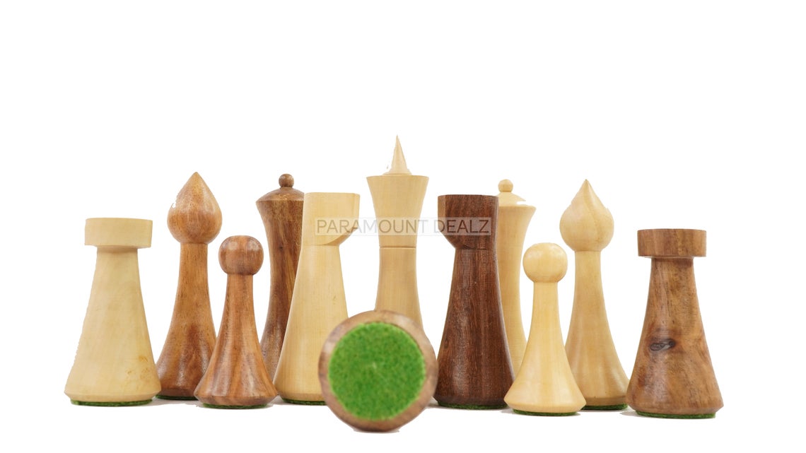 King Size Wooden Chess Pieces Set