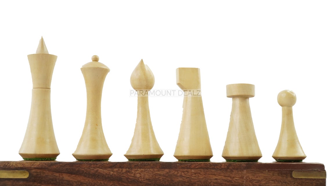 King Size Wooden Chess Pieces Set