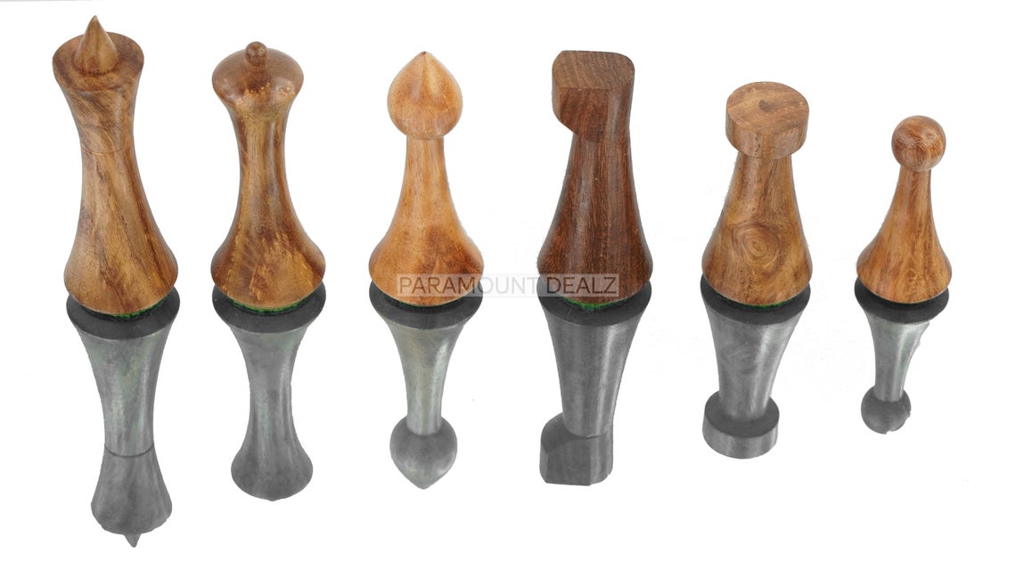 King Size Wooden Chess Pieces Set