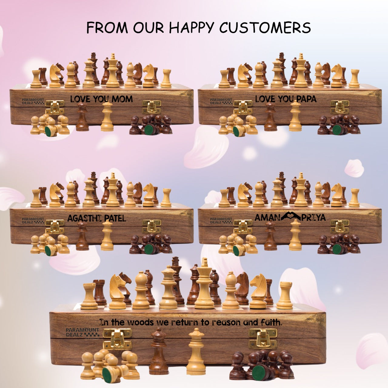 Personalized Wooden Chess Set